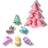 Molde Silicona Postre Navidad x 6